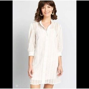 Modcloth Lace sheath dress white 1XL